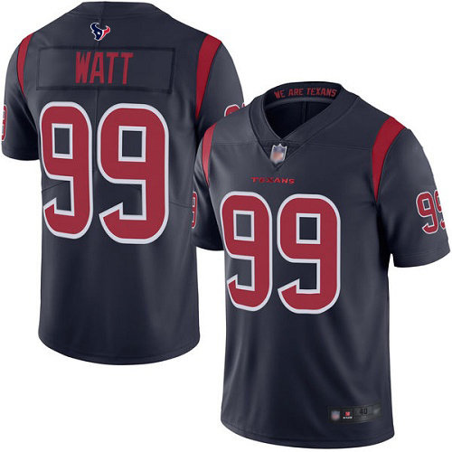 Houston Texans Limited Navy Blue Men J J Watt Jersey NFL Football 99 Rush Vapor Untouchable